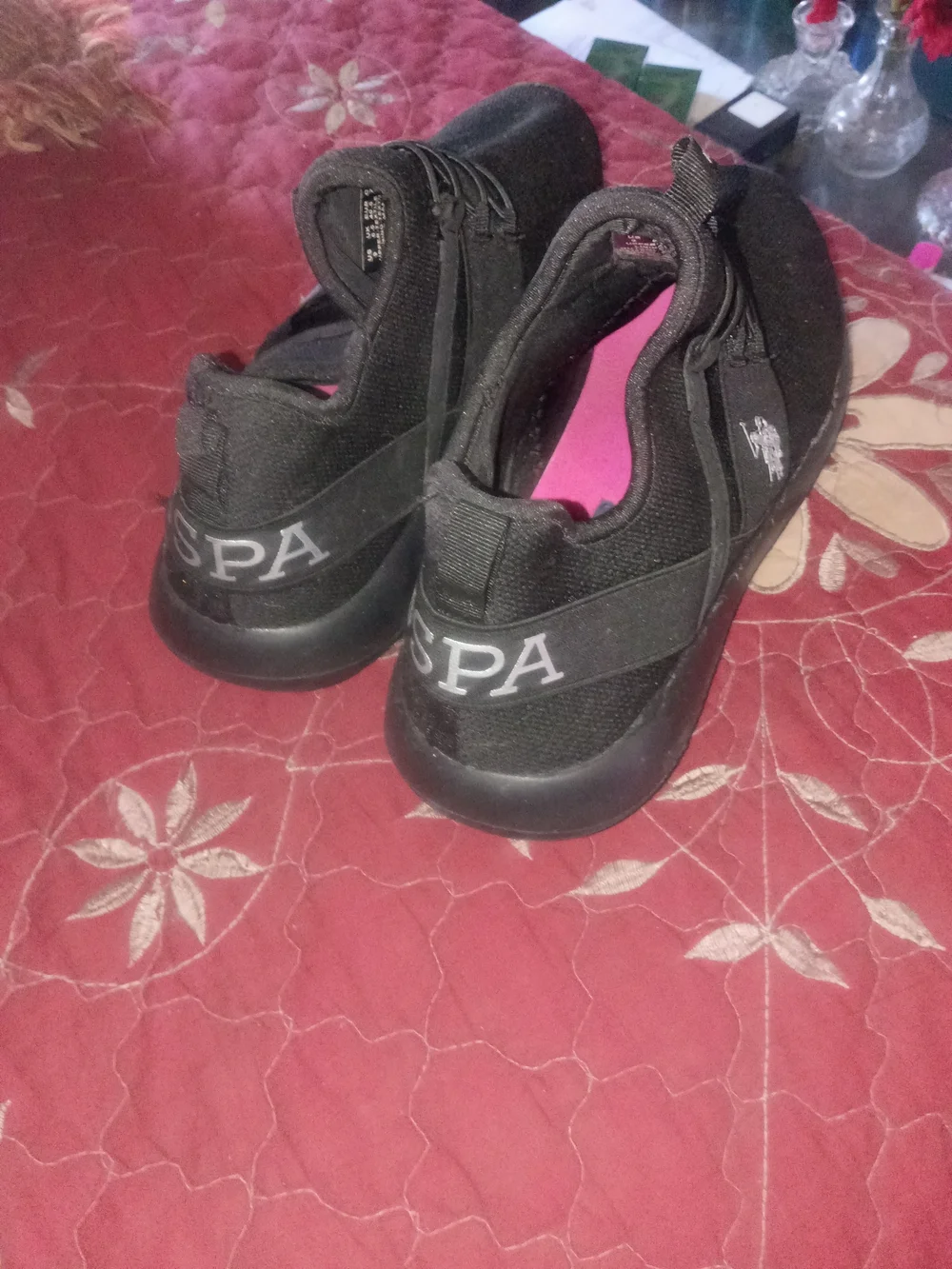 U.S. Polo Assn. Black Slip-On Athletic Sneakers